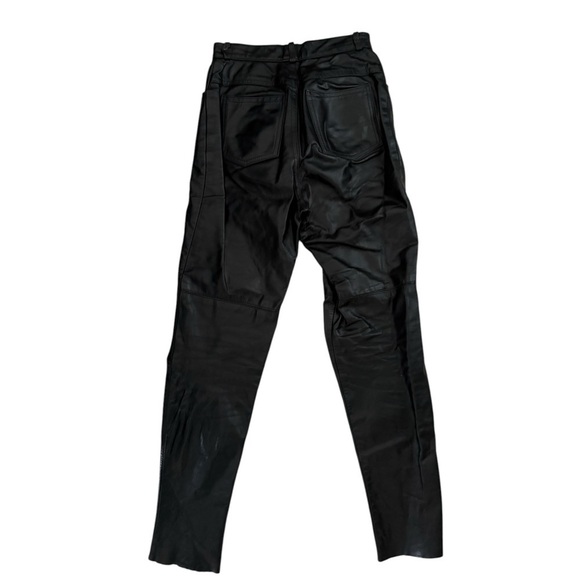 D Phoenix Black Vintage Leather Biker Pants Riding XS/S Argentina High Waisted - Picture 1 of 8